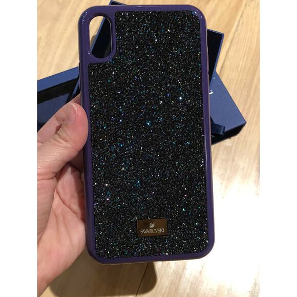 Swarovski GLAM ROCK SMARTPHONE IPHONE XS MAX Case In Purple - Picture 6 of 11
